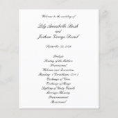 Black and White Timeless Budget Wedding Program Flyer (Voorkant)