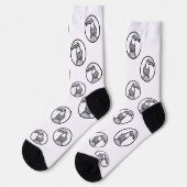 Black and White Toucan Doodle Crew Socks Sokken (Links)