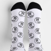 Black and White Toucan Doodle Crew Socks Sokken (Top)