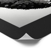 Black and White Tree and Leaf Set - origineel post Poster (Hoek)