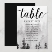 Black and White Trees Kaart voor gasten (Voorkant / Achterkant)