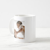 Black and White Trendy Photo Ma Nutrition Facts Koffiemok (Voorkant links)