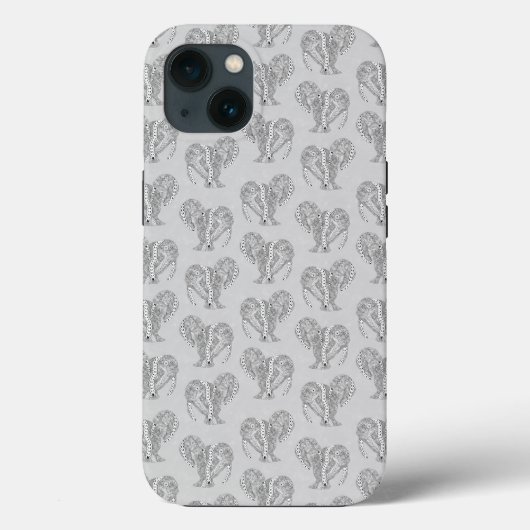 Black and White Tribal Tattoo Manatees Case-Mate iPhone Case (Achterkant)