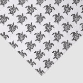 Black and White Tribal Turtle Art Tissuepapier (Detail)