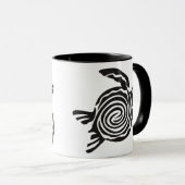 Black and White Tribal Turtle Mok (Voorkant rechts)