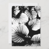 Black and White Tropical Palm Engagement Party Kaart (Achterkant)