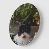 BLACK AND WHITE TURKISH CAT PIERO Pink Gemstones Grote Klok (Hoek)