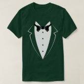 Black and White Tuxedo Bow Stropdas Funny Costume T-shirt (Design voorkant)