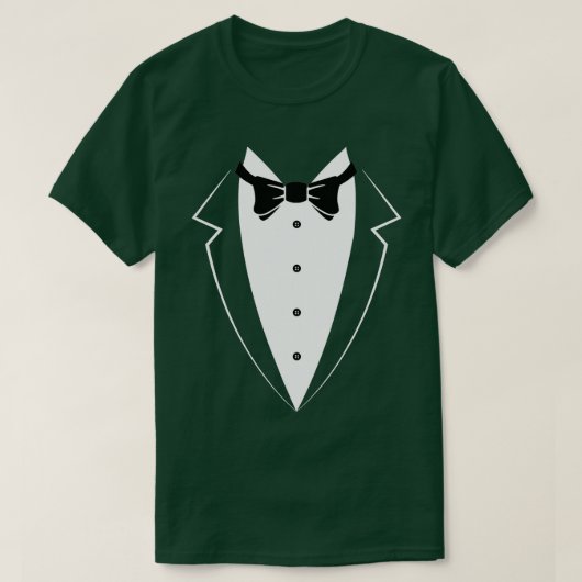Black and White Tuxedo Bow Stropdas Funny Costume  T-shirt (Design voorkant)
