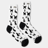 Black and White Tuxedo Cat Socks Pattern Gift Sokken (Rechts)