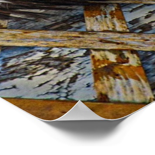 Black and White Tuxedo Tom Cat Old Fence Poster (Hoek)