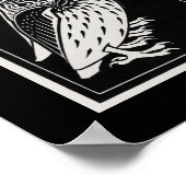 Black and White Two owls van Julie de Graag Poster (Hoek)