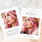 Black and White Two Photo Graduparty Kaart