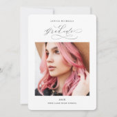 Black and White Two Photo Graduparty Kaart (Voorkant)