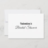 Black and White Typography Bridal Shower Bedankkaart (Achterkant)