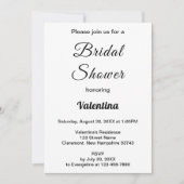 Black and White Typography Bridal Shower Kaart (Voorkant)