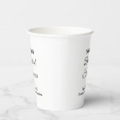 Black and White Typography Bridal Shower Paper Cup Papieren Bekers (Rechts)