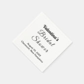Black and White Typography Bridal Shower Servet (Hoek)
