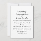 Black and White Typography Photo Engagement Party Kaart (Achterkant)