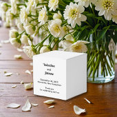 Black and White Typography Wedding Favor Box Bedankdoosjes