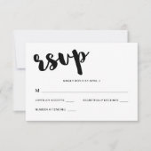 Black and White Typography Wedding Rsvp Response Kaartje (Voorkant)