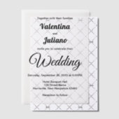 Black and White Typography Wedding Vellum Uitnodigingen (Offset (Uitnodiging))