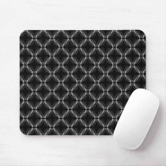 Black and White Uptown Elegance Mousepad Muismat (Met muis)