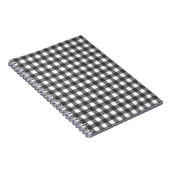 Black and White Vichy Print Gingham Patroon Notitieboek (Rechterzijde)