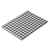Black and White Vichy Print Gingham Patroon Notitieboek (Linkerzijde)