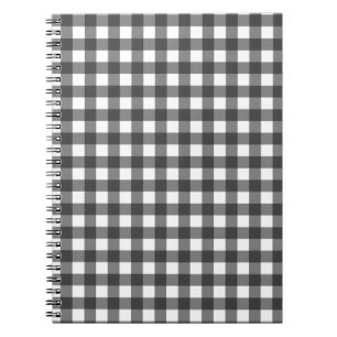 Black and White Vichy Print Gingham Patroon Notitieboek