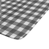 Black and White Vichy Print Gingham Patroon Snijplank (Hoek)