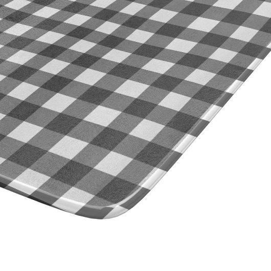 Black and White Vichy Print Gingham Patroon Snijplank (Hoek)