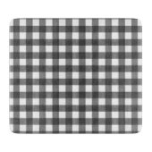 Black and White Vichy Print Gingham Patroon Snijplank (Voorkant)