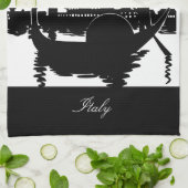 Black and White Vience Italië Theedoek (Gevouwen)