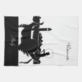 Black and White Vience Italië Theedoek (Horizontaal)