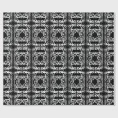Black and White Vintage Art Deco Design Cadeaupapier (Vlak)