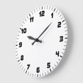 Black and White Wall Clock Grote Klok (Hoek)