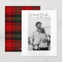 Black and White Warmest Wishes Foto Kerstmis