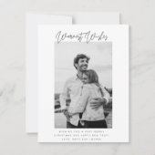 Black and White Warmest Wishes Foto Kerstmis Feestdagenkaart (Voorkant)