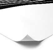 Black and White Wave Abstract Poster (Hoek)