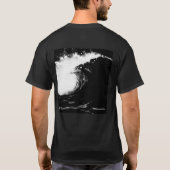 Black and white wave art t-shirt (Achterkant)