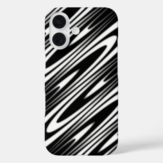 black and white wavy seamless organic pattern Case-Mate iPhone case (Achterkant)
