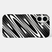 black and white wavy seamless organic pattern Case-Mate iPhone case (Achterkant (horizontaal))