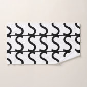 Black and White Wavy Stripe Pattern Bad Handdoek (Handdoek)