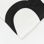 Black and White Wavy Stripe Pattern Fleece Deken (Hoek)