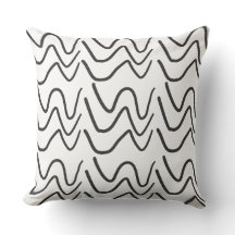 Black and White Wavy Stripe Pattern