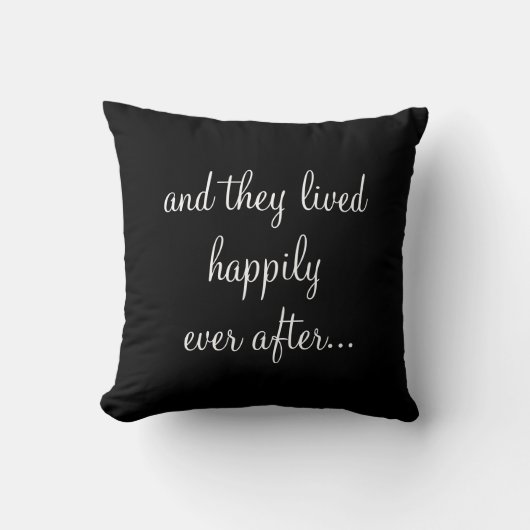 Black and White "We Deed" Wedding Date Pillow Kussen (Voorkant)
