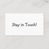 Black and White "We hebben ons verplaatst" Kaart m Visitekaartje (Achterkant)