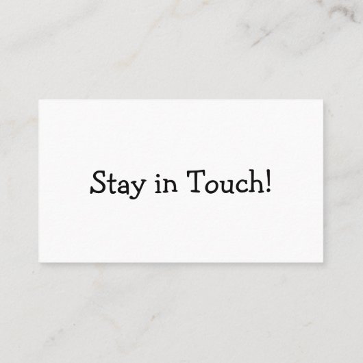 Black and White "We hebben ons verplaatst" Kaart m Visitekaartje (Achterkant)