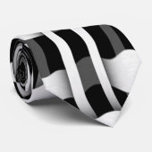 Black and White Weave Pattern Stropdas (Opgerold)